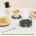 thumbnail image 6 of WOBOGO St Patricks Pattern with Hats and Shamrocks Coil Coasters Set of 6 Minimalist Cotton Woven 3.94 inch Non-Slip Insulated and Absorbent Home Accessories., 6 of 7