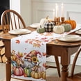 thumbnail image 3 of Thanksgiving Pumpkin Table Runner, Autumn Thanksgiving Kitchen Dining Table Decoration for Home Party Decor 13x90 Inches, 3 of 9
