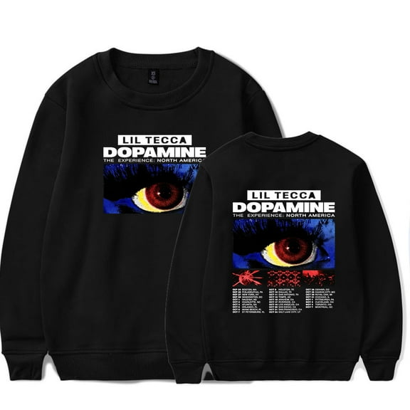 Lil Tecca The Dopamine Experience Tour Merch Long Sleeve Crewneck Sweatshirt Winter For Men/Women Unsiex Streetwear