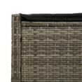 thumbnail image 5 of vidaXL Double Sun Lounger with Cushions Grey Poly Rattan, 5 of 5