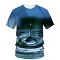 thumbnail image 1 of Nouveaux T-Shirts Graphiques Goutte d'Eau pour Hommes Tendance Décontractée style Simple Imprimé Col Rond Manches Courtes, 1 of 5