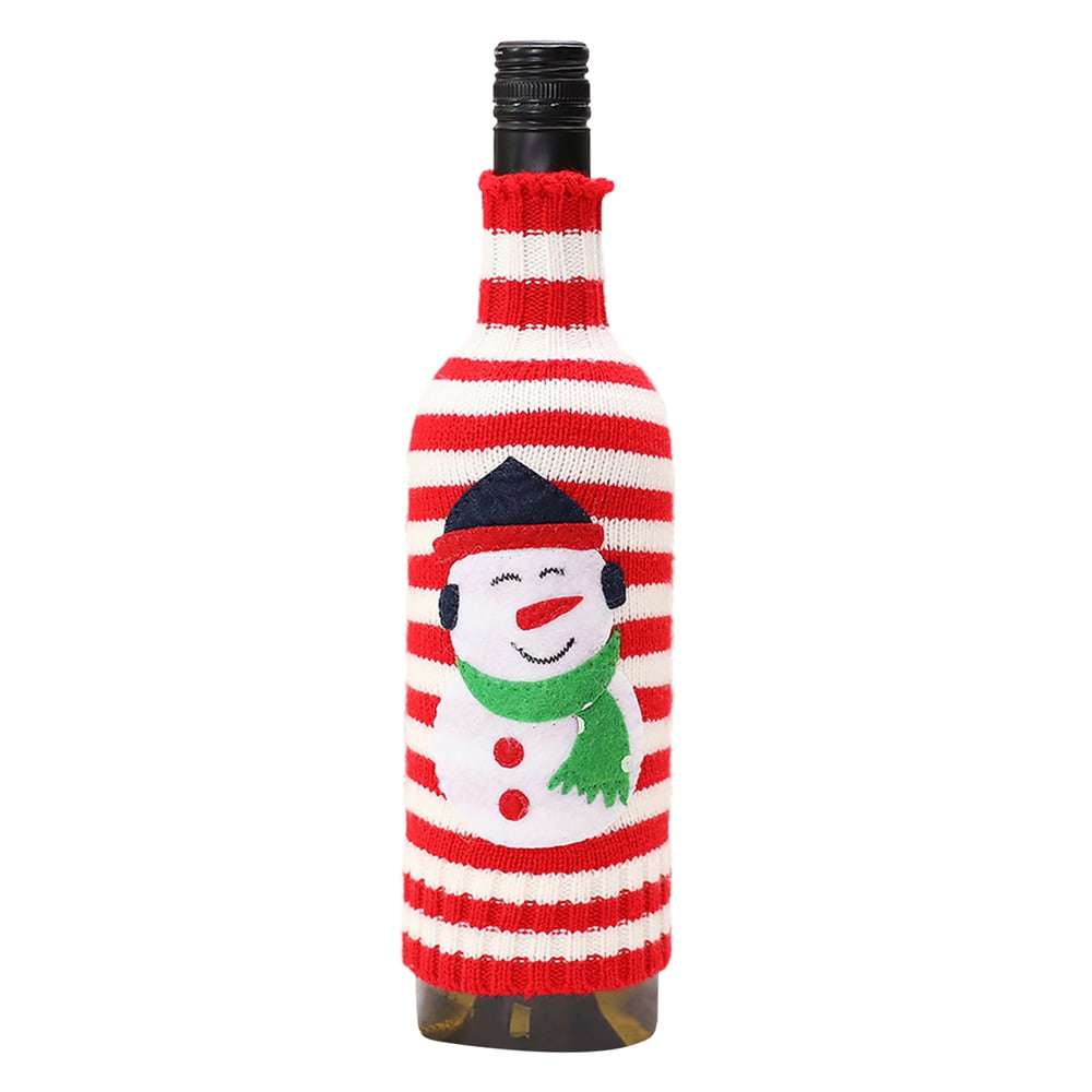 Holiday/Christmas Wine Bottle Decors, Santa Clause, Snowman, Elk and