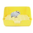 thumbnail image 6 of Small Animal Rabbit Litter Box Toilet Tray, Bedding Cage Cleaning Tool Yellow 11x11x8in, 6 of 8