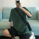 thumbnail image 5 of Camiseta de mujer de manga corta, cuello redondo, color sólido, camiseta informal, verde, M Advancent AP001185-05B, 5 of 7