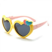 Heart-shaped Polarized Kids Sunglasses Silicone Baby Sunglasses Children Glasses, C10