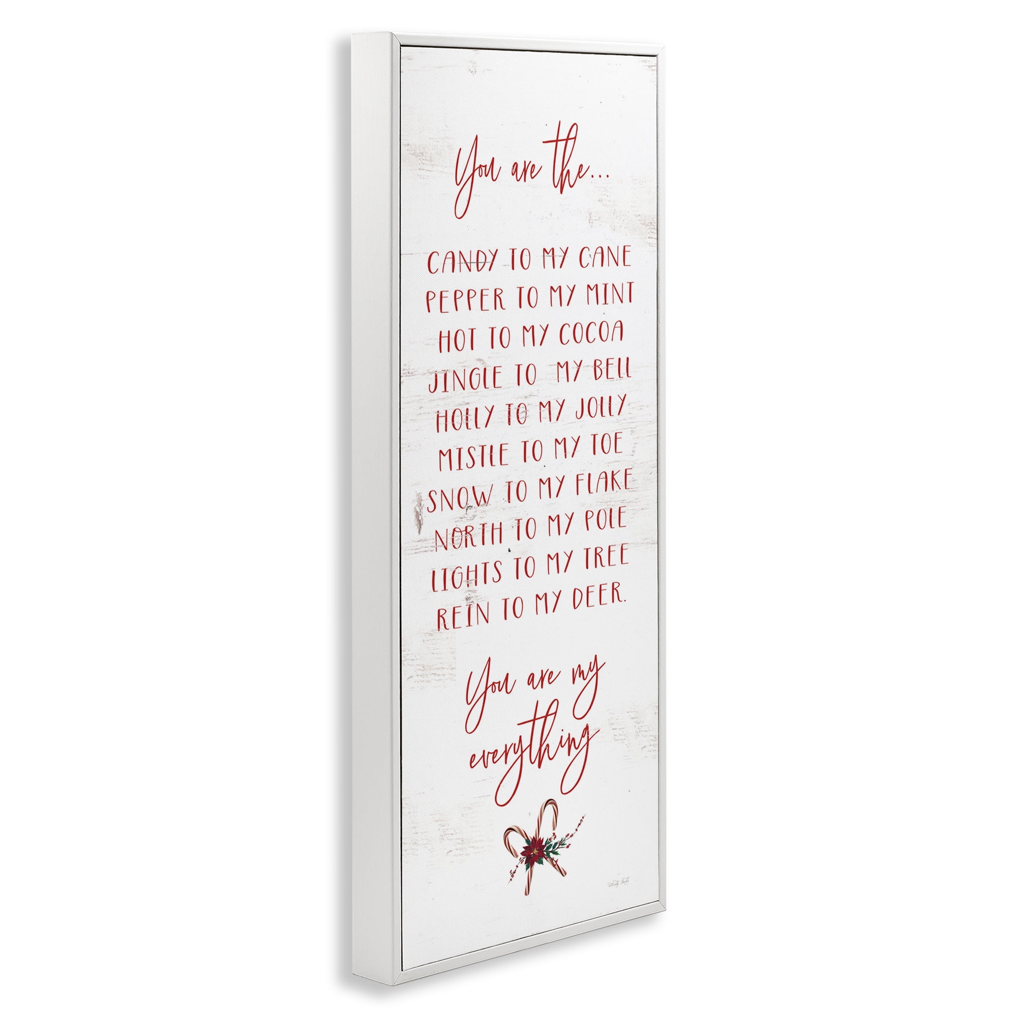 My Everything Holiday Romance White Framed Giclee Art, design by Cindy Jacobs