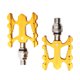 thumbnail image 1 of Eigraketly Pedales de bicicleta Accesorios para bicicletas profesionales Liberación rápida Plegable Aleación de aluminio Ciclismo Pedal Reemplazo Negro Ciclismo Dorado Eigraketly OD024280-04, 1 of 6
