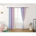 thumbnail image 2 of Anjee Blackout Curtains for Kids Girls Bedroom 2 Panel Curtains,Star Curtain Dual Layer Curtains with Sheer, 52" x 84",Blue Purple Yellow, 2 of 11
