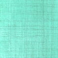 thumbnail image 1 of Ahgly Company Machine Washable Indoor Square Solid Turquoise Blue Modern Area Rugs, 3' Square, 1 of 4