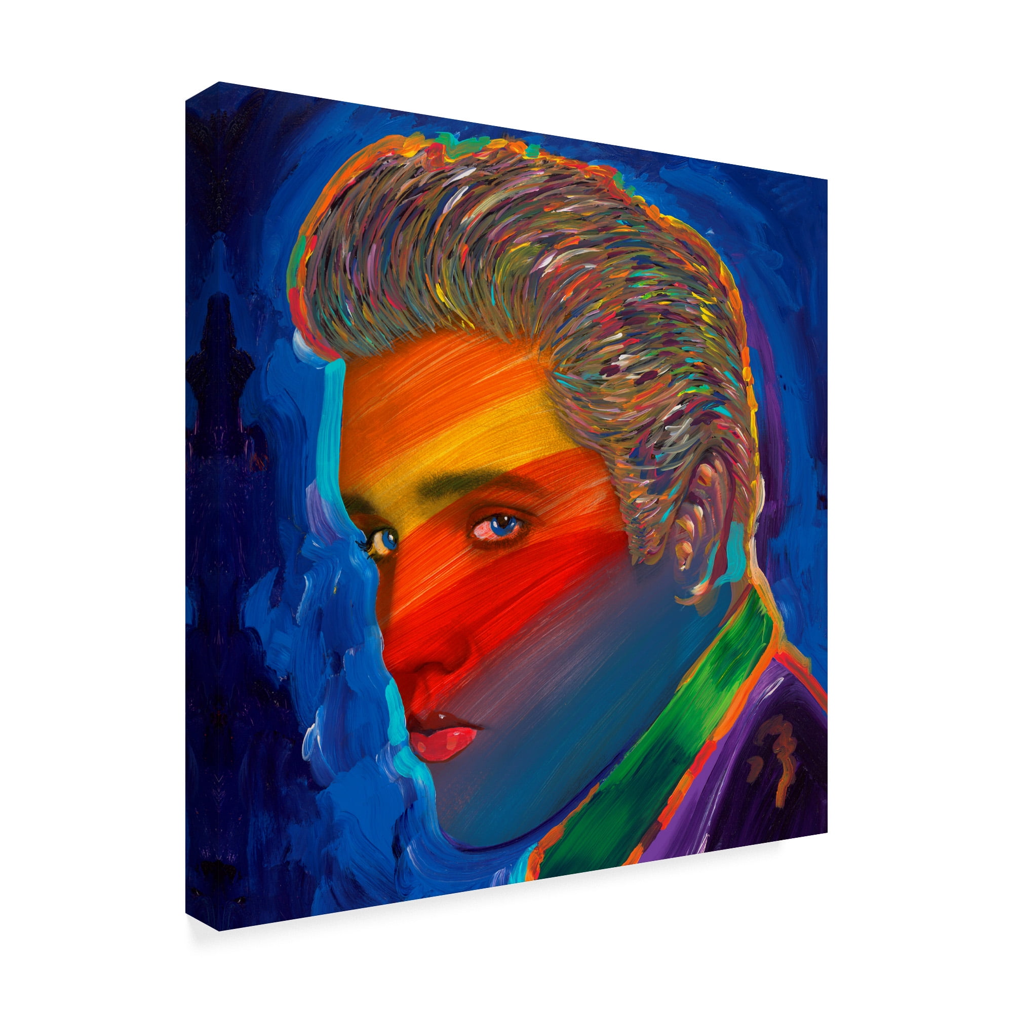 Trademark Fine Art 'Elvis Rainbow' Canvas Art by Howie Green