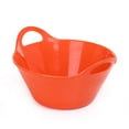 thumbnail image 4 of Cuencos de plástico Mintra Home, 4,5 L, tamaño grande, con asas, paquete de 2, color naranja, 4 of 4
