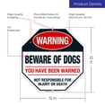 thumbnail image 3 of Beware of Dog You Have Been Warned Sign, 12x12 Aluminum, 3 of 8