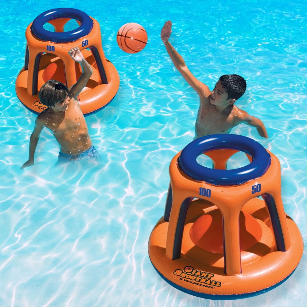 swimline giant shootball basketball swimming pool game toy
