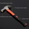 thumbnail image 3 of 3 Pcs Plastic Handle Claw Hammer Hardware Tools - Hammer Head 250g, 3 of 5
