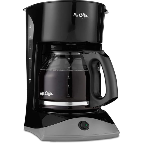 Coffee Black Coffee Maker, 12 Cups, with Auto Pause and Glass Carafe, Perfect for Home and Office Use