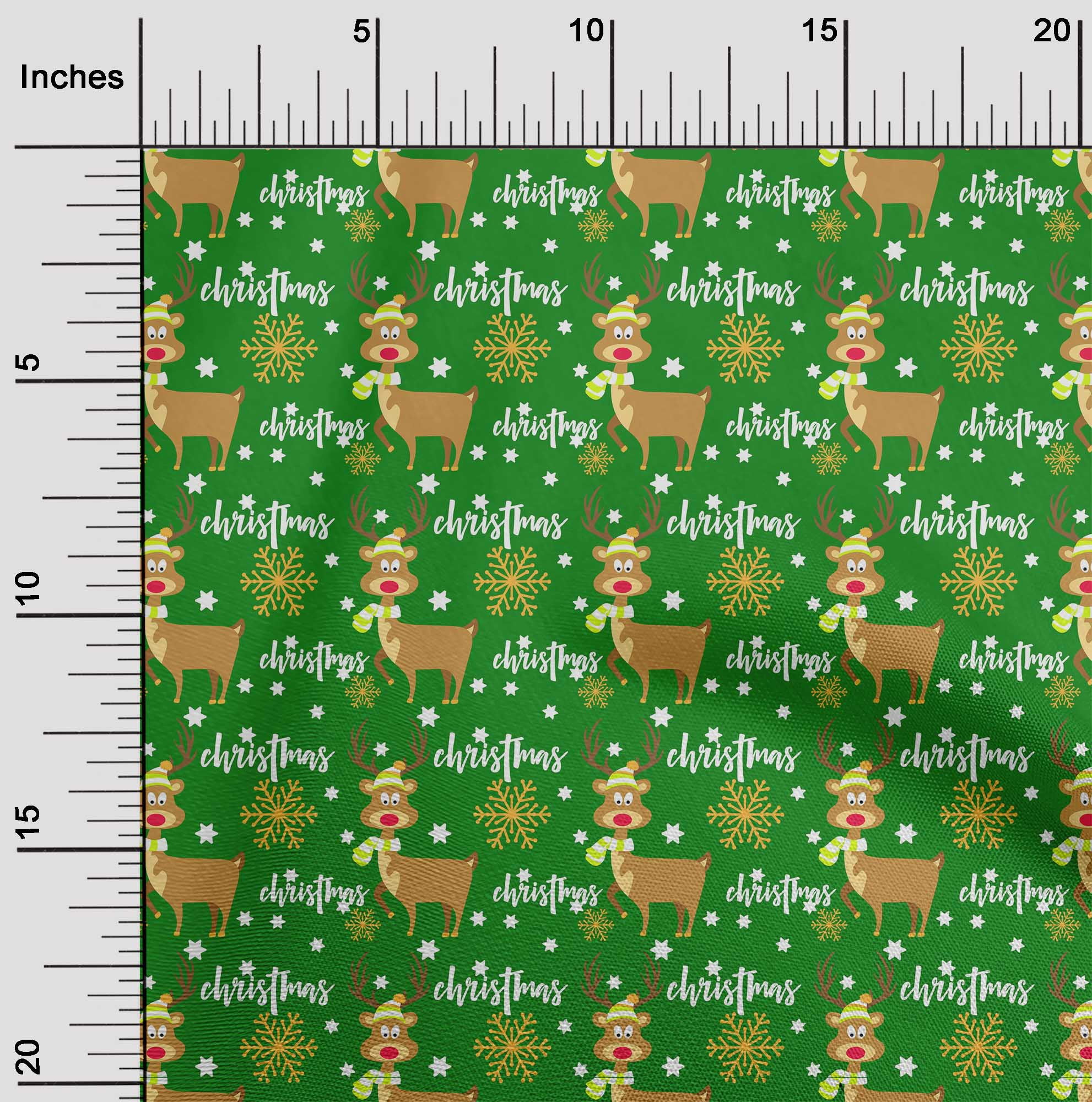 oneOone Cotton Jersey Green Fabric Merry Christmas Dress Material Fabric Print Fabric By The Yard 58 Inch Wide-R8C