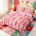 thumbnail image 3 of Manfei Vintage Christmas Snowman Quilt Full,Merry Xmas Full Bedspread Sets,3 Pieces,1 Coverlet and 2 Pillowcases, 3 of 7