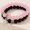 Pink Black, variant on Hollow Cross Color Beaded Bracelet