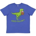 thumbnail image 3 of Inktastic Eggs-cellent Cute Easter T-rex Dinosaur Youth T-Shirt, 3 of 5