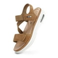 thumbnail image 5 of Pennysue Women's Air Cushion Support Sandals Brown Platform Ankle Strap Wedge Sandals 7M, 5 of 5