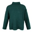thumbnail image 3 of Suéter de punto grueso con cuello alto para mujer Mangas de murciélago de gran tamaño - Rosa, XL L Macarena  suéter de punto boho para mujer, 3 of 8