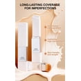 thumbnail image 6 of Color Changing Foundation Stick, 2 in 1 Dual Ended Korean White Foundation Stick with Brush, Cover Cream Stick, Medium to Full Coverage, Brightening Makeup Base for Smooth Hydrating Flawless Look, 6 of 9