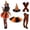 Saffron, variant on Adult Women'S Halloween Witch Costume Set With Hat, Striped Socks, Gloves And Tulle Skirt, Four-Piece Outfit For Costume Parties, Dance Events, Cosplay And Themed Celebrations