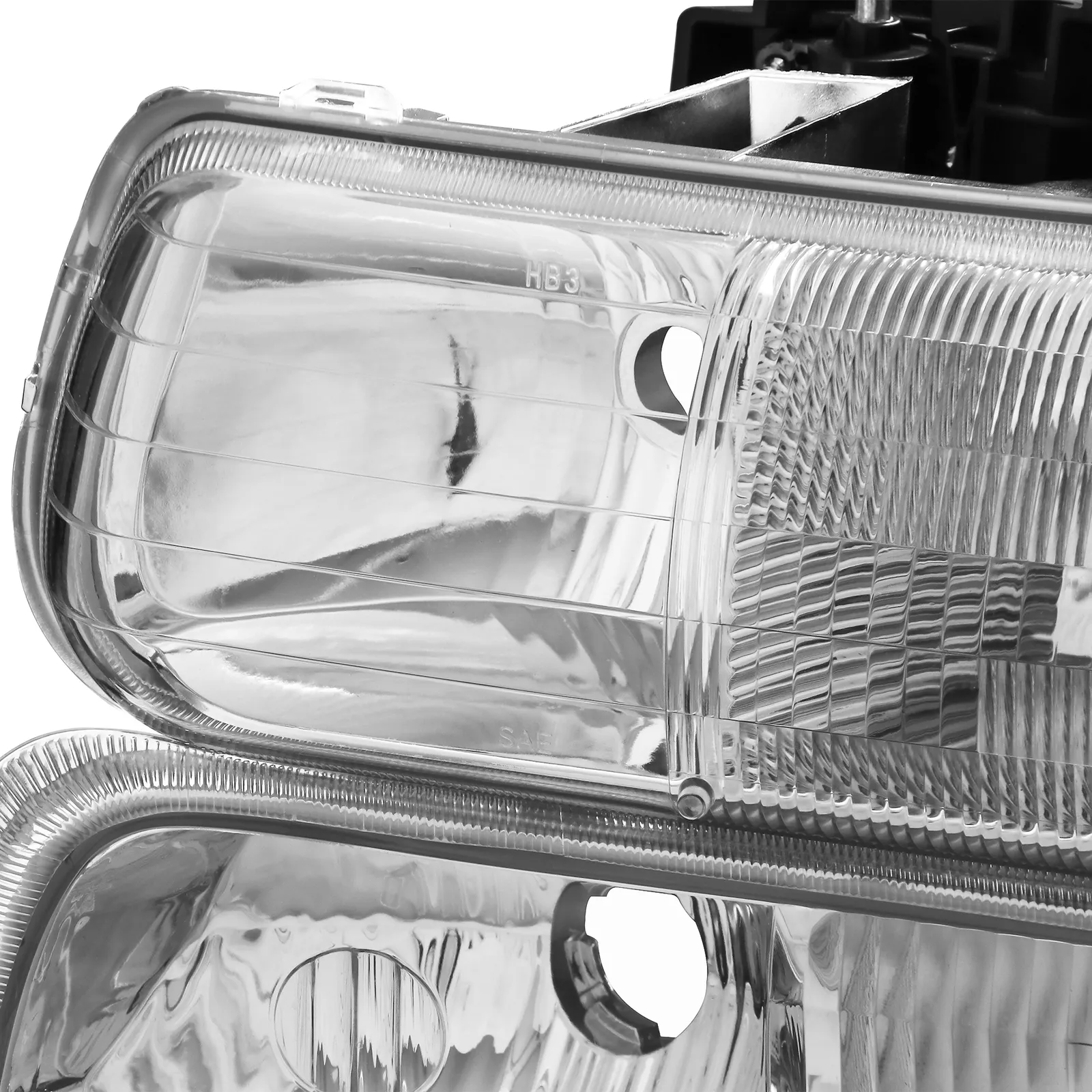 MOSTPLUS Pair Chrome Headlights Assembly for 99-02 Chevy Silverado 00-06 Suburban 1500 2500