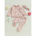 thumbnail image 4 of Baby Girl Fall Outfits Floral Sweatshirt Pants Clothes Set Newborn Infant Clothing Gifts 3 6 9 12 18 24 Months, 4 of 9