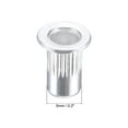 thumbnail image 3 of M3 Rivet Nuts Aluminium Alloy Knurled Flat Head Threaded Insert Nut Silver 50 pcs, 3 of 5