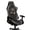 Black-Pug Dog, variant on SCRAWLGOD Marble Print Gaming Chair Cover with Armrest Covers Stretchable Washable Furniture Protector Non Slip Anti Dust Computer Chair Slipcover