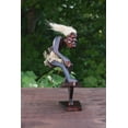 thumbnail image 4 of Handmade Wooden Primitive Tribal Wave Rider Surfing Figurine Statue Funny Sculpture Tiki Bar Handcrafted Unique Gift Decor Accent Figurine Hand Carved, 4 of 6