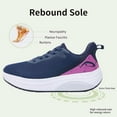 thumbnail image 5 of JOYFON Wide Toe Box Walking Shoes Arch Support Plantar Fasciitis Sneakers Orthotic Tennis Shoes Roseblue Size 7.5, 5 of 7