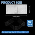 thumbnail image 2 of 100Pcs Heat Shrink Wrap Bands, 40x82mm(1.6x3.2 Inch) Clear Perforated Shrink Bands for Bottles, Lip Gloss Tubes Fit Cap Diameter 1.9"-2", 2 of 7