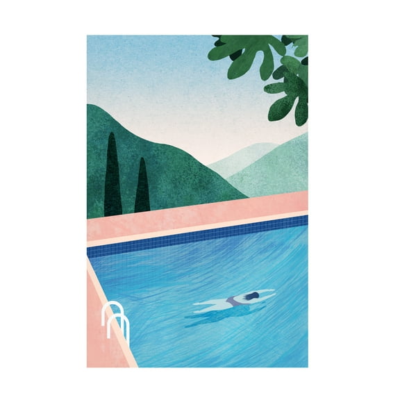 Trademark Fine Art longwayhome Swimming Pool ii Canvas Wall Art - 12x19