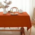 thumbnail image 6 of Luxurious 100% Pure Linen Tablecloth - Eco-Friendly, Durable, and Perfect for Every Occasion - Caramel 60x90 Inch, 6 of 7