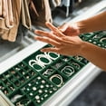 thumbnail image 3 of Jewelry Drawer Organizer, 8 Set of Stackable Velvet Organizer Tray, Drawer Inserts for Jewelry Organization, Showcase and Safely Store Your Collection with Elegance and Sophistication (Green), 3 of 5
