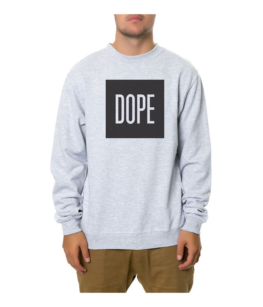 Large DOPE Mens The Box Sweatshirt Grey