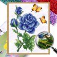 thumbnail image 1 of Kit Punto Cruz Flores Impresas Con Cuentas Bordado Parcial Arte para El 30x35cm, 1 of 9
