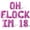 Pink, variant on Letter Balloons - OH FLOCK IM 18 16" Inch Alphabet Letters Foil Mylar Balloon 18th Birthday Party Banner (Black)