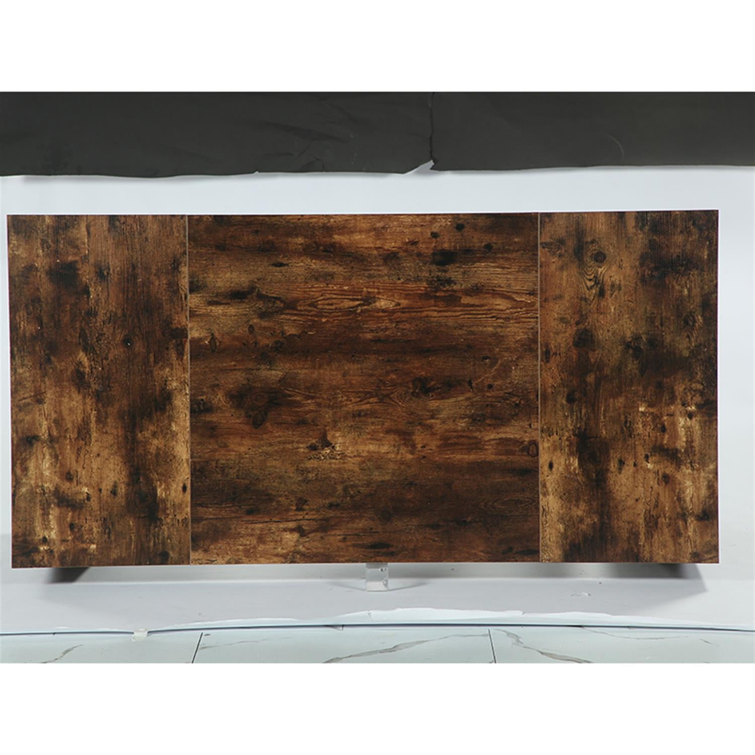 Demi Bonn Wood Kitchen Table, 63" Farmhouse Dining Table for 4-6 People, Large Rectangular Dinner Table for Dining Room, Home Office, Living Room Furniture, Brown