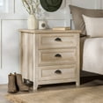 thumbnail image 4 of Odette 25" 3 Drawer Cup Handle Framed Bedroom Nightstand in Gray Wash, 4 of 7