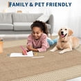thumbnail image 6 of Memoryfield Modern Bordered 9' x 12' Area Rug, Washable Soft Non Slip Low Pile Stain Resistant Carpet Rugs, for Living Room Dining Room, Khaki, 6 of 7