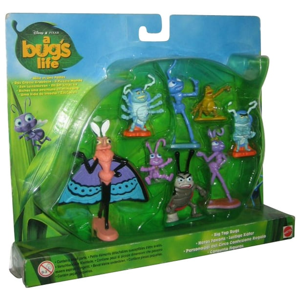 Disney Pixar A Bug's Life Bug Big Top Bugs Mattel Figure Set Walmart