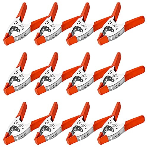 Lot de 12 - Pince de 6 Pouces en Métal à Ressort Robuste - Ouverture de Mâchoire de 2,5 Pouces