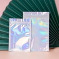 thumbnail image 5 of 50 Pcs Sealable Smell Proof Bag,Iridescent Holographic Bags,Resealable Mylar Bags,Small Packaging Bag,Zip lock Sample Foil Pouch,for Party Favor Food Storage (6x9 inch), 5 of 6