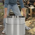 thumbnail image 3 of Smokeless Fire with Air Switch,20.5" Outdoor Fire Pits - Portable Fire with Removable Stand and Ash Pan, Stainless Steel Outdoor Firepit for Wood Burning and Low Smoke Great Camping St, 3 of 9
