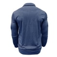 thumbnail image 6 of Yusimy Mens Solid Color Long Sleeve Shirts Casual Classic Button Collar Golf Shirt with Pocket Breathable Fall Clothing, 6 of 7