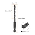 thumbnail image 2 of Uxcell 8 Packs 6mm (1/4") Black Chrome Plated Concrete Masonry Drill Bits for Tile Brick Glass Stone, 2 of 5