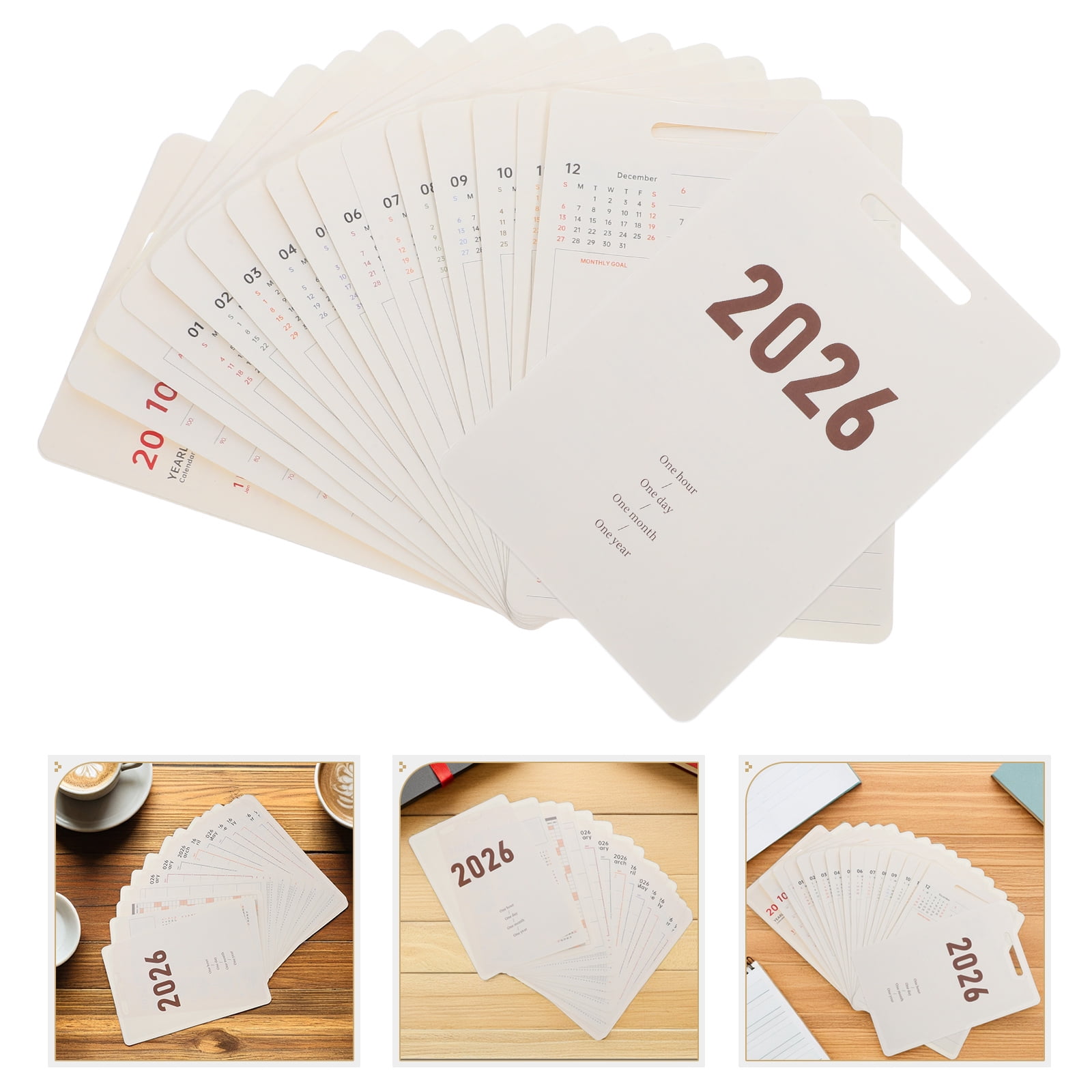Multi-Color Daily Planner Sheets Refill for Year-Round Desk Calendar Organizer 1 Set for Efficient Scheduling